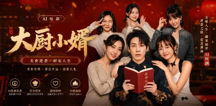 大厨小婿 厨房后与女主肢体纠缠情欲升温 家庭暧昧戏码 ai短剧 ai成人 都市家庭隐秘激情故事让人心痒难耐
